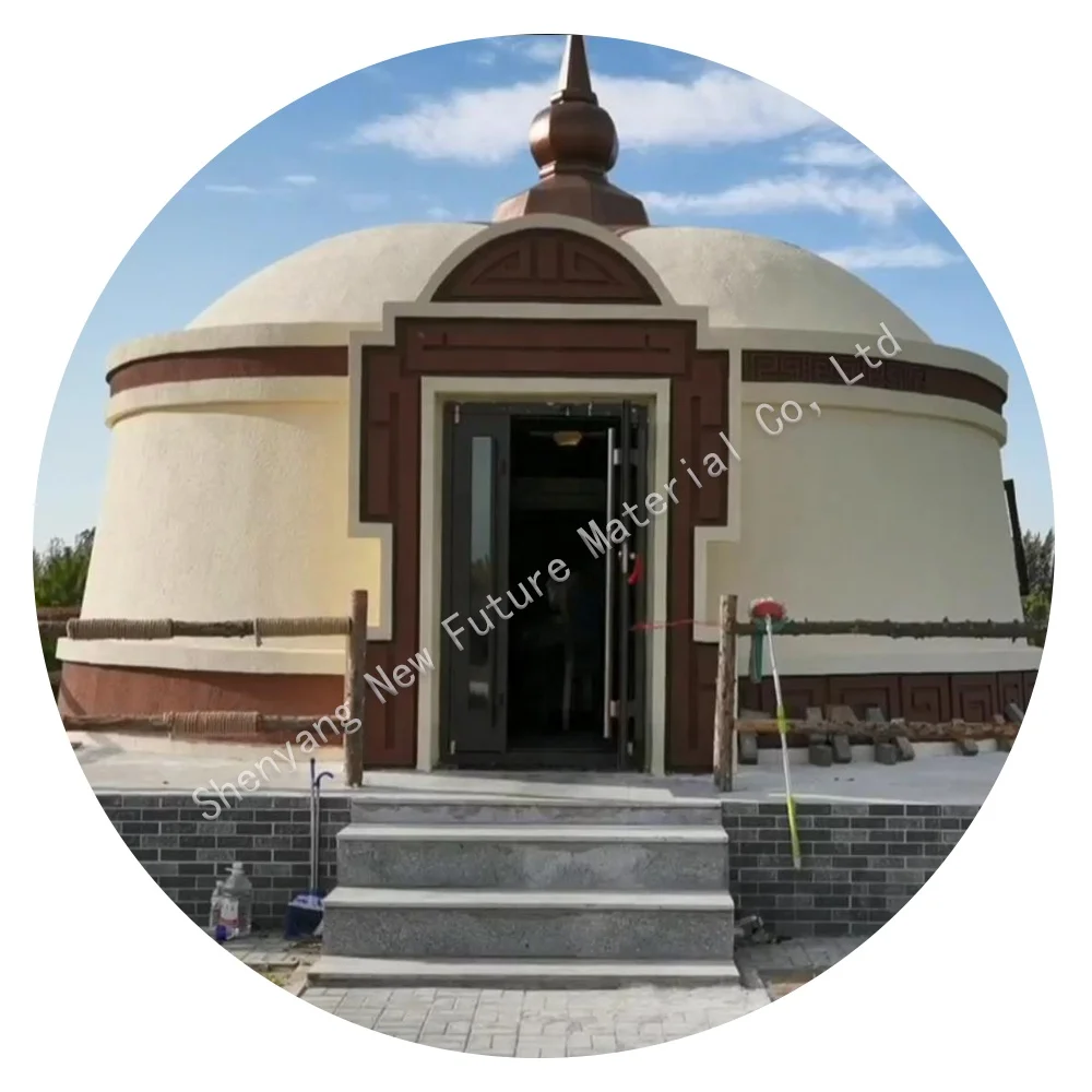 The prairie home Mongolian house yurt  that look at the stars are quickly assembled