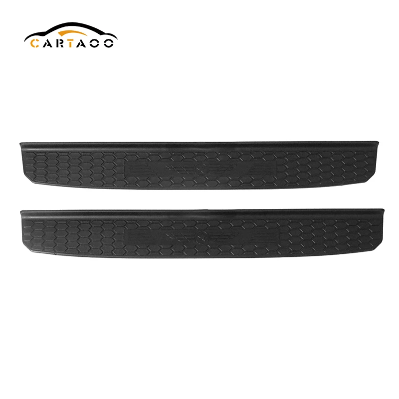 Cartaoo Aluminum Alloy  Door Sill Plates Entry Guards Kit for Jeep Wrangler JL 2018