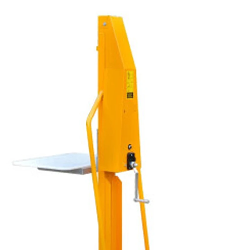 mingfeng mini manual winch stacker work positioner lifter