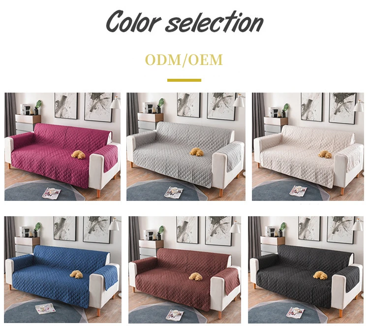 Waterproof Elastic Quilted Reversible Sofa Set Furniture House Canape Cauch 3 Seater Sofa Covers Red for Home Protector Sofa