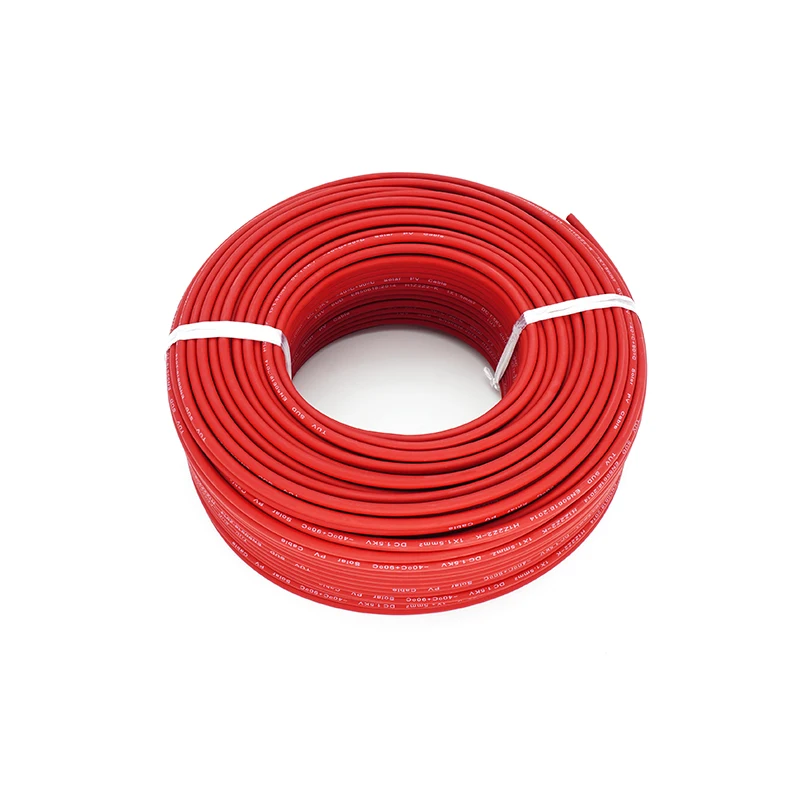 6mm PV Solar photovoltaic Cable copper TUV 1000V 6mm2 PV wire cable For Solar Panel