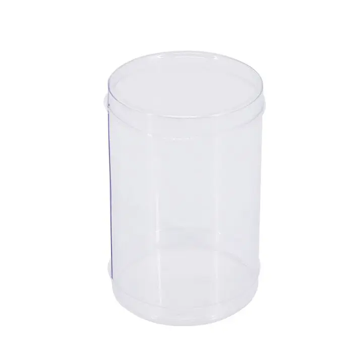 Custom Plastic Blister Cylinder Packaging Clear Round Tube Gift Boxes lid Recycled Materials Customized Shape PVC cylinder box