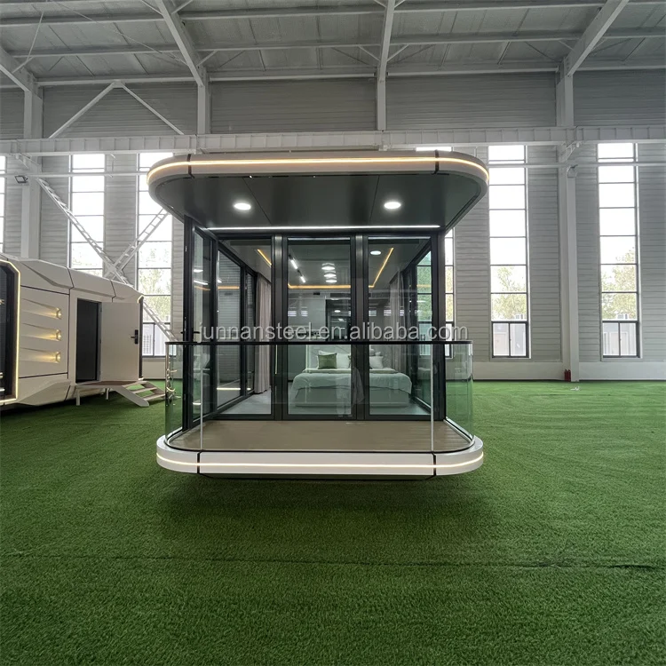 Space Capsule House Smart Camping Mobile Homes House With Voice Control Curtain Smart House Mobile Home
