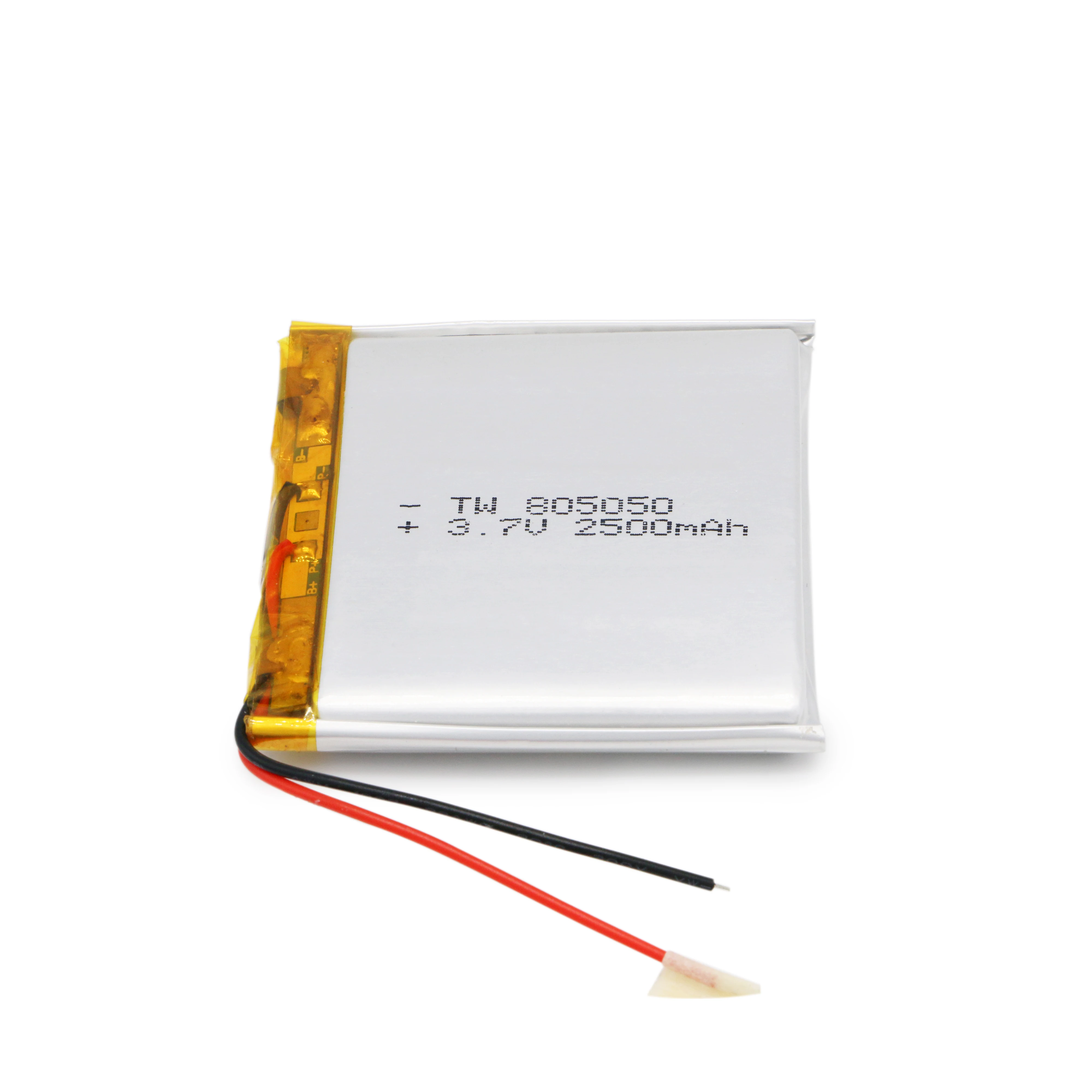 custom flat 3.7v 2500mah 805050  lithium ion battery 2500 mah lipo batteries with KC IEC62133 certificates