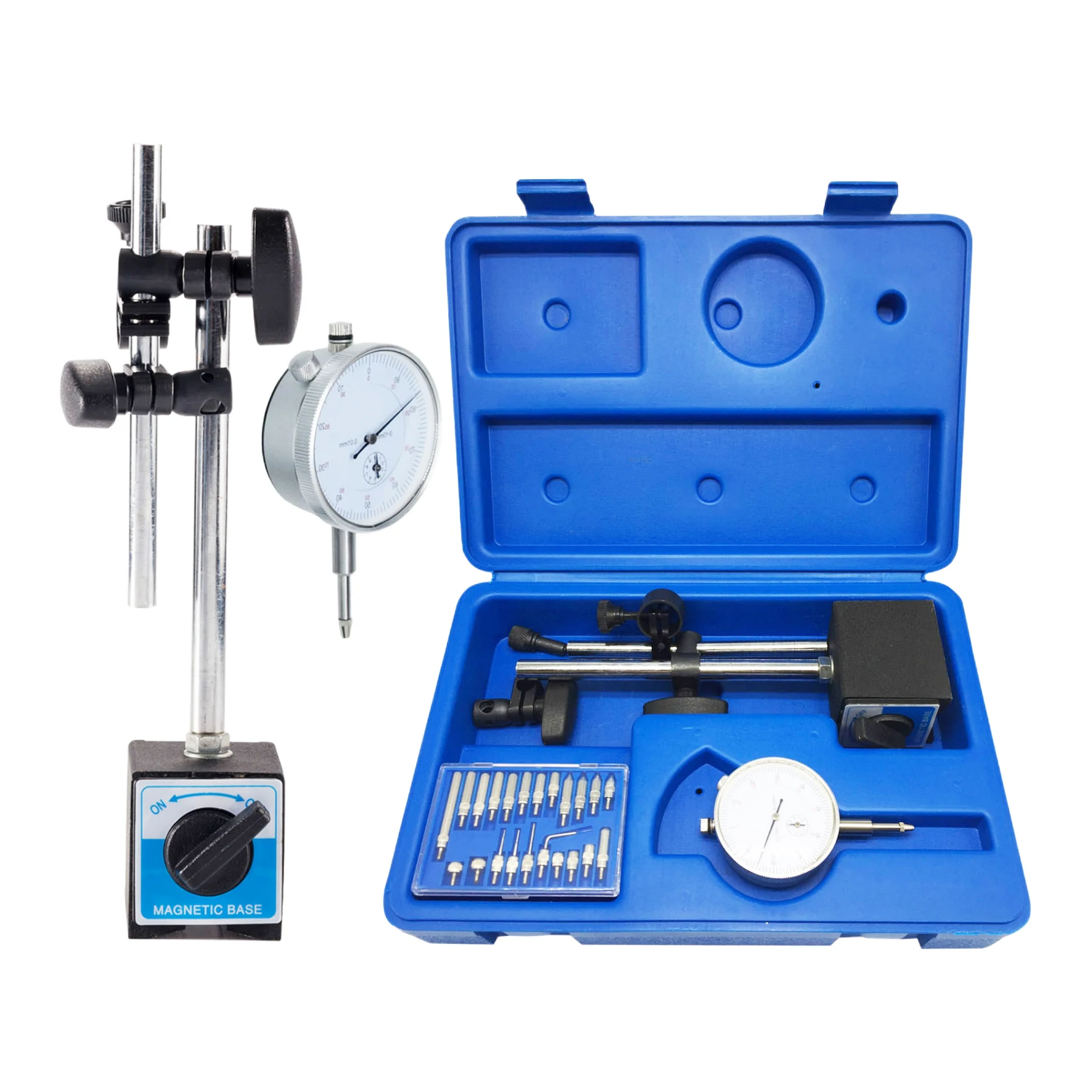 SUGETOOLS Adjustable Arm Magnetic Base Metal Stand Lever Tool Test Indicator Gauge