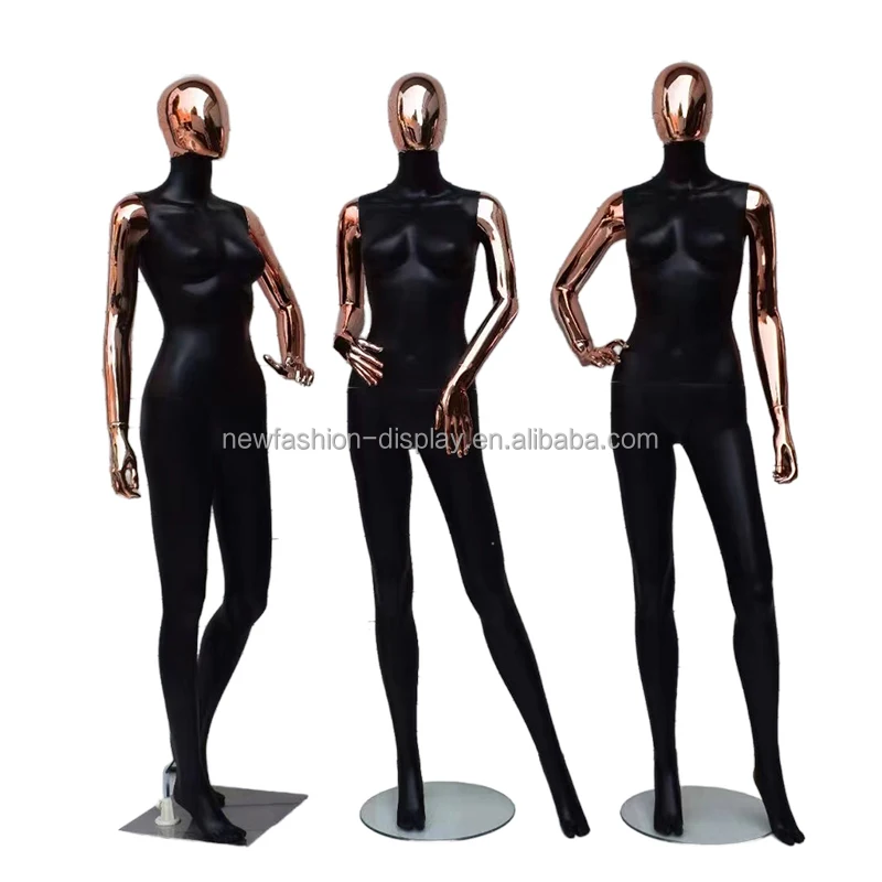 Wholesale Price Women Dress Form Whole Mannequins Display Clothing Plastic Black Chrome Rose Gold Female Mannequins Full Body