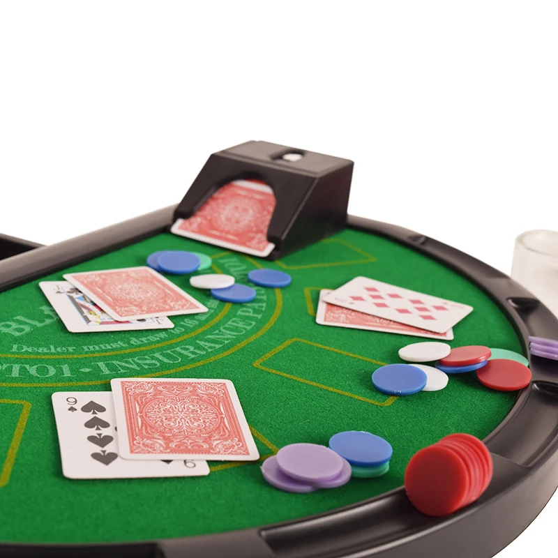 Mini poker table drinking game for four people with poker chips,black jack drinking game