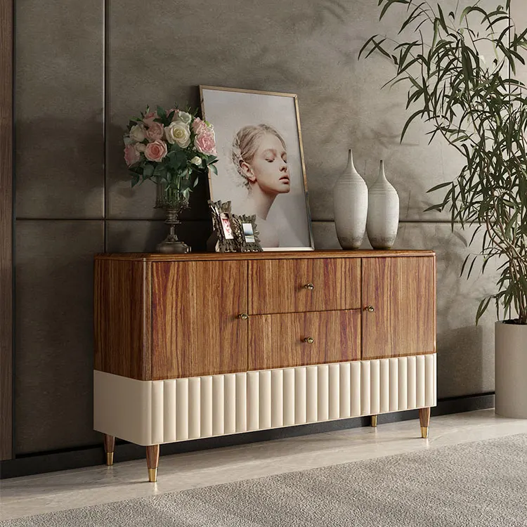 French Country Style Wooden Sideboard Buffet Cabinet for Cottage Living Room Decor