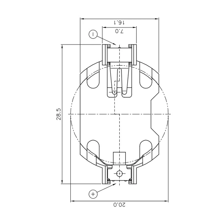 Manufacturer Wholesale CR2032 SMT TYPE button battery aa battery holder 9v battery holder for watch