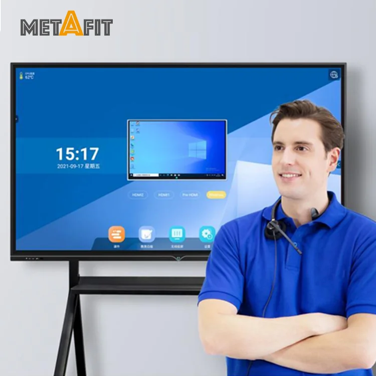 Metafit Clever Touch  White Board Digital  All-In-One PC Interactive Whiteboards With Projector