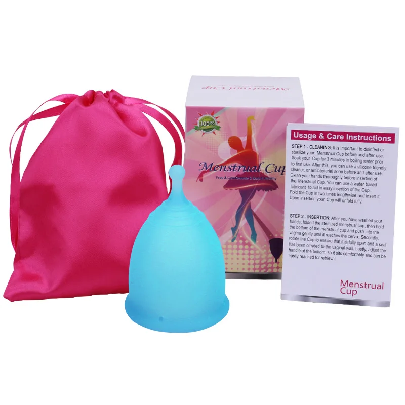 High Quality Comfortable Collapsible 100% Medical Silicone Menstrual Cups