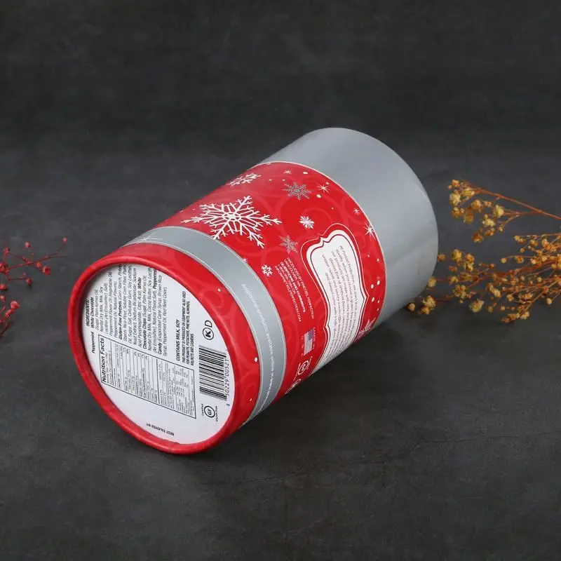 
Круглая жесткая коробка с крышкой и дном с печатной бумагой для упаковки чая 