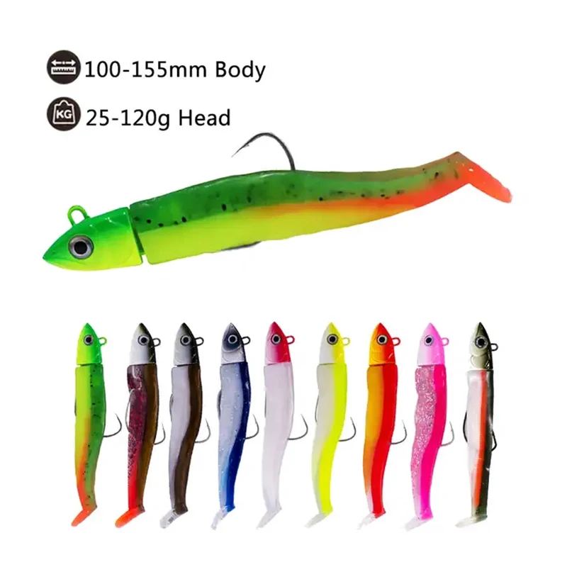 Fish Type Lead Head Soft Fish G Luya Bait Crank Hook T Tail Soft Fish Bionic Lure Wholesale