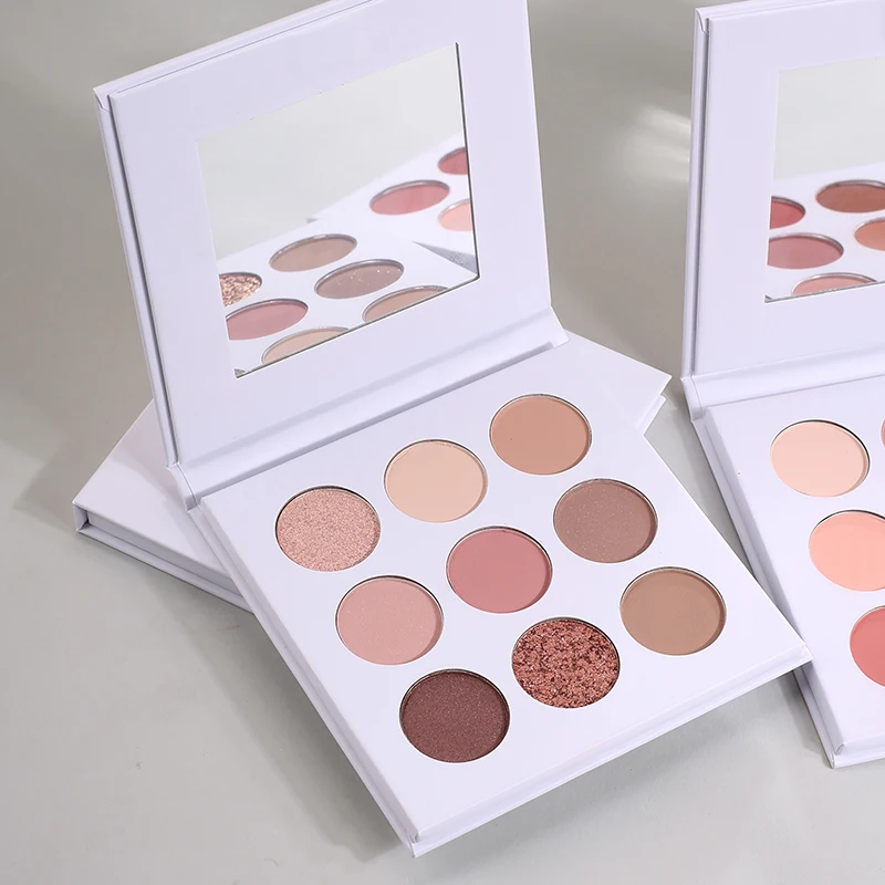 Cosmetic make up eye shadow palette high pigment own brand hot sale low moq 9 color eyeshadow palette private label