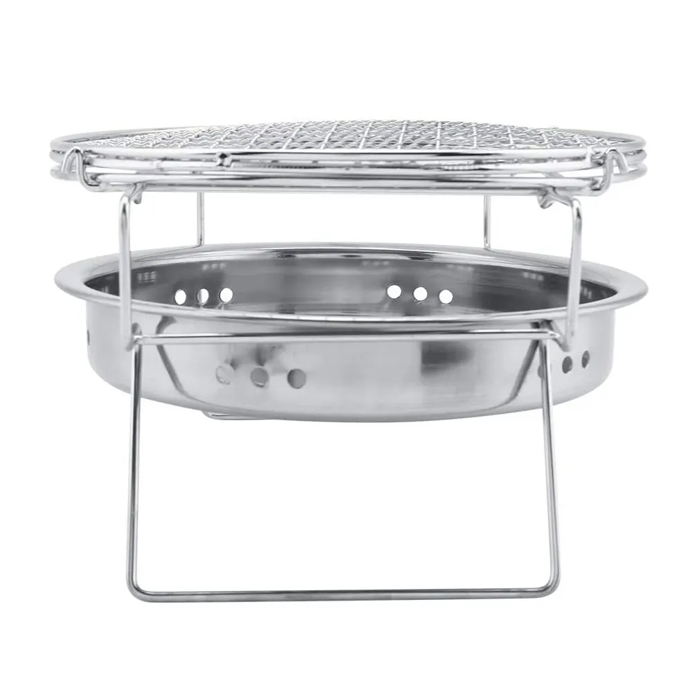 Stainless Steel BBQ Grills Folding Shelf Charcoal Grill Portable Outdoor Picnic DIY Meats Shrimp Barbecue Grill BBQ Tools