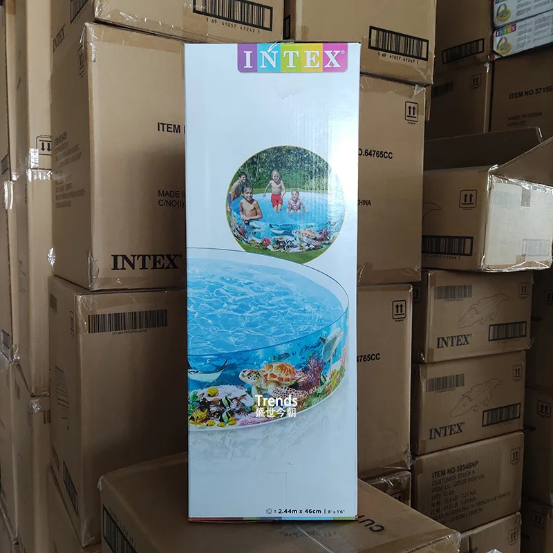 Intex 58472 8FT X 18IN Deep Blue Ocean бассейн для семьи детей sea snapset не надувной