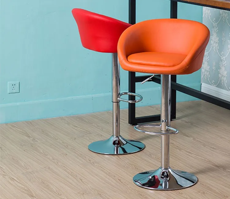 Sillas De Bar PU Leather Swivel Adjustable High Bar Chair Home Restaurant Hotel Use Bar Stoold