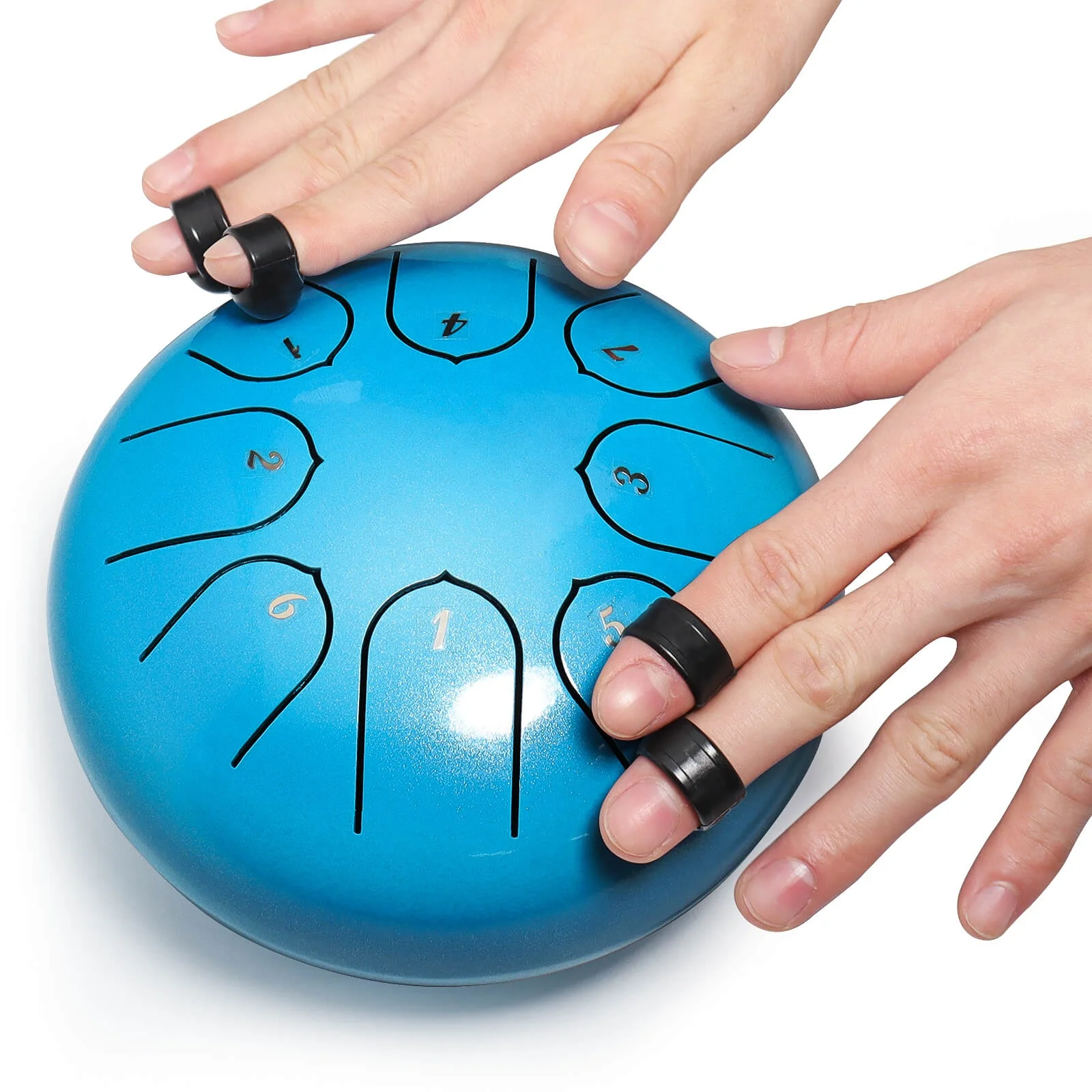 Steel Tongue Drum 8 Notes 6 Inches Tank Drum With bag Music Score for Musical Education Yoga Home handpan