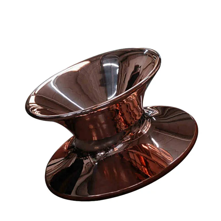 Modern Living Room Armchair Abstract Circular Spinning Top Design Colorful Rotating Rocking Chair for Space Decoration