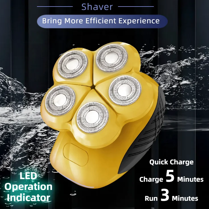 5D Head Shaver Face Electric Razor Hair Removal Shaving Machine Facial Hair Removal Head Shavers For Bald Men