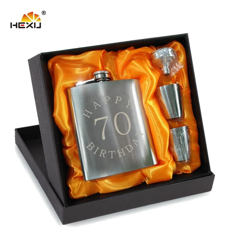 2023 Best Selling Christmas Items Stainless Steel Hip Flask Funnel Set