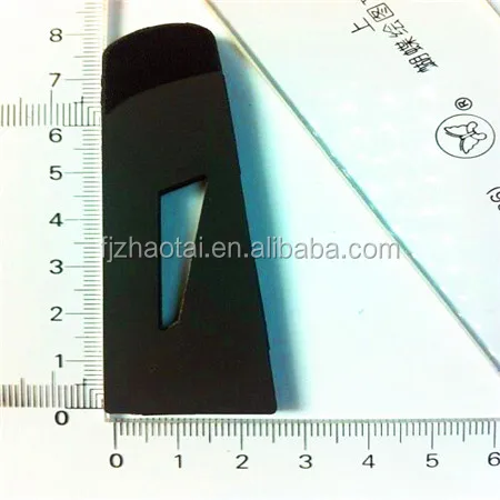 Logo print pvc rubber material hook and loop sleeve tab for jacket cuff