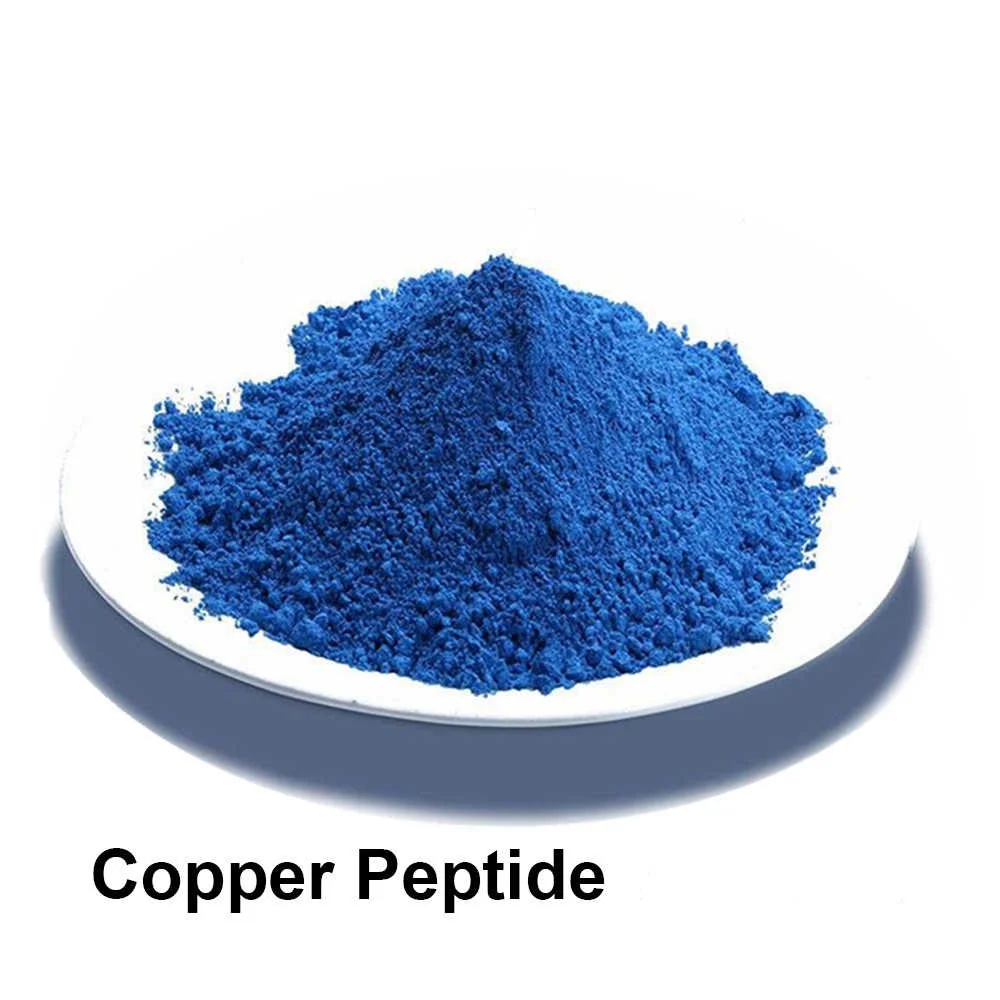 High Quality for Skin Repair Hair Growth Scar Repair Cas49557-75-7 AHK-CU GHK-CU Copper Peptide Blue Powder,blue Powder HLX-002