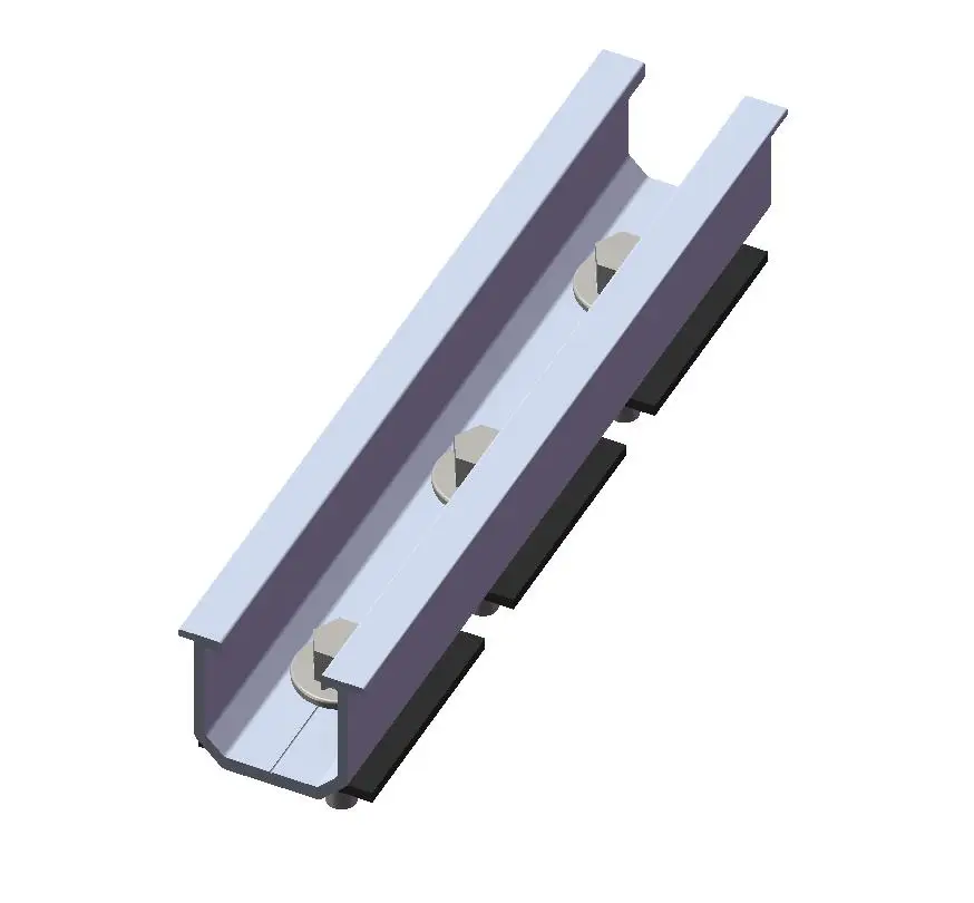 Angels Solar Aluminum U Mini Rail Metal Roofing Solar Panel Mounting Bracket