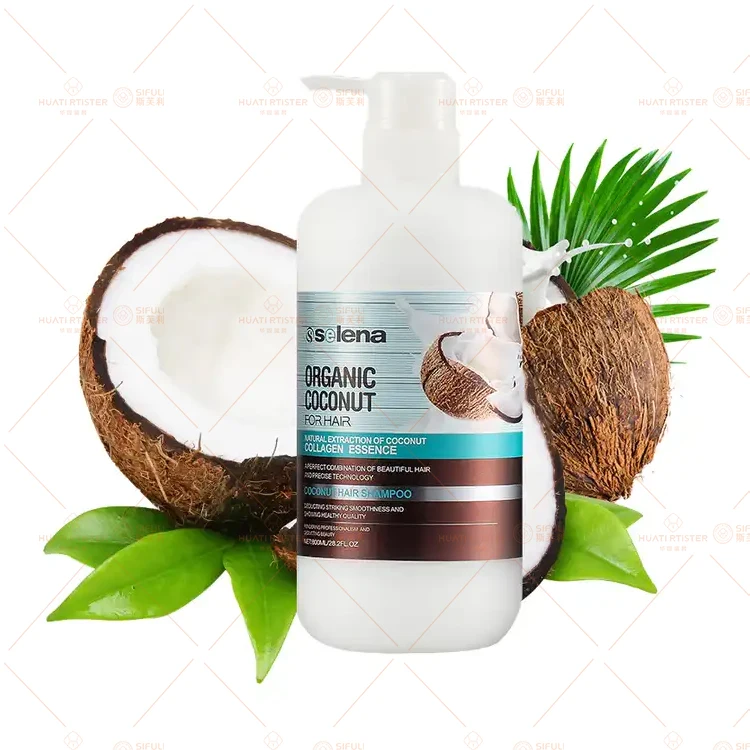 Huati Sifuli selena 800 мл индивидуальная этикетка поврежденные волосы органический против перхоти кокосовое масло набор шампуней и