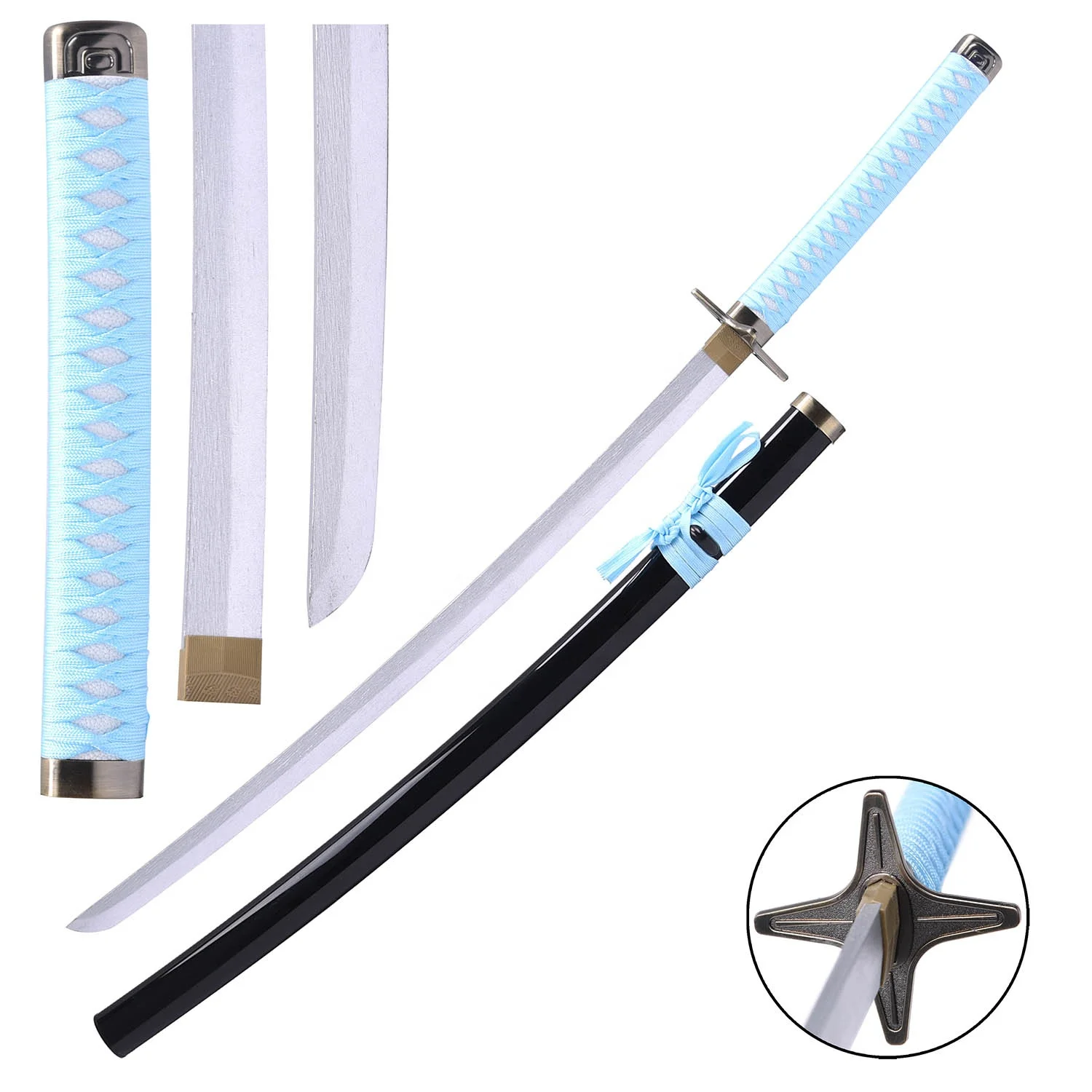 Most Popular Bleach sword Hitsugaya Toushirou Cosplay wooden Sword bamboo blade for Collection toy swords