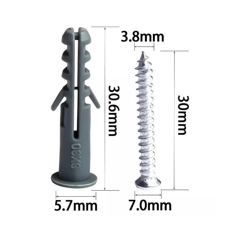 Wall Anchors Hot Selling 10mm Plastic Wall Plug For Fixings On Concrete,Bricks And Other High-density Material