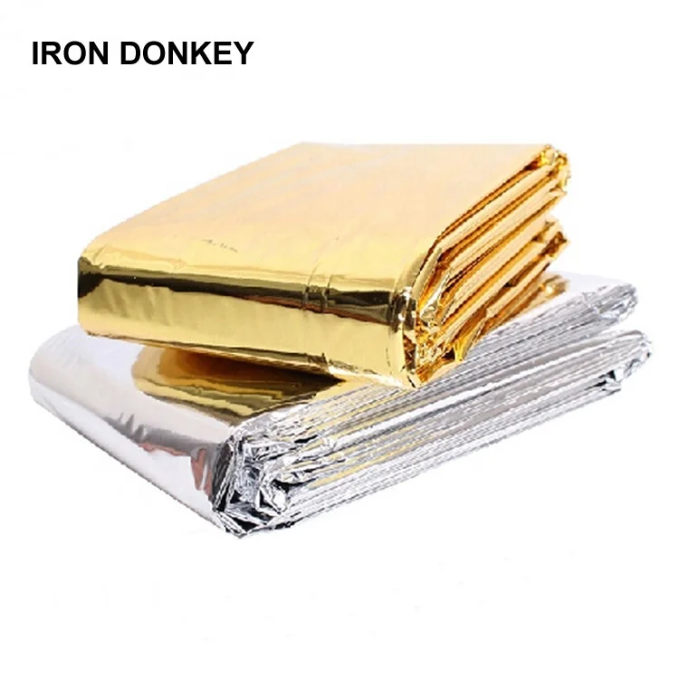 IRONDONKEY Outdoor Folding 210 * 160CM Emergency Blanket Protective Warmth First Aid Sleeping Bag