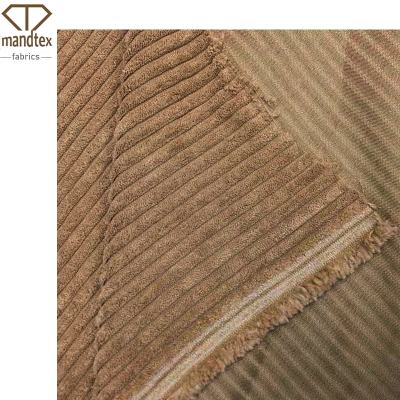 Mand Textile wholesale popular soft hand eco friendly micro polyester wide wale 4 wale corduroy fabric for cushions and garments