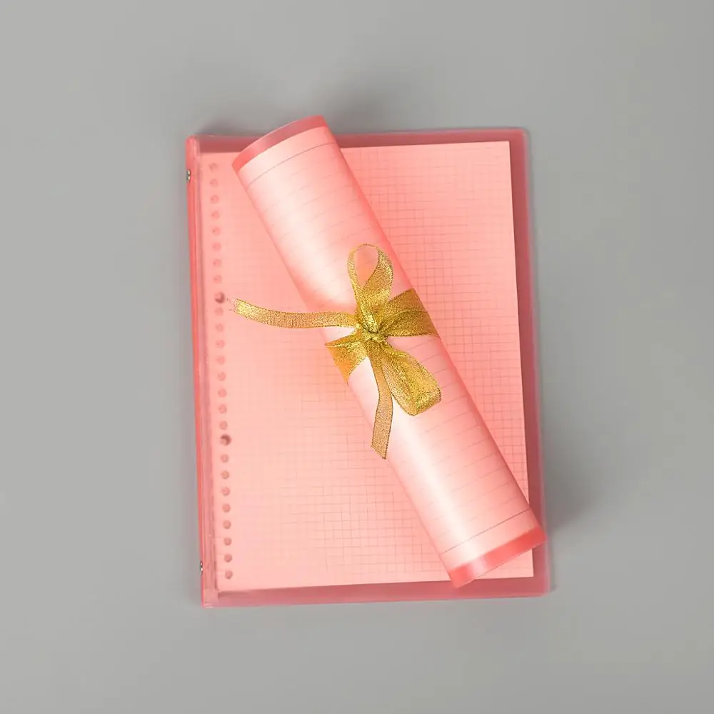 A5 easy to folder student notebook lightweight with PP cover waterproof 20 rings binder folder office journal