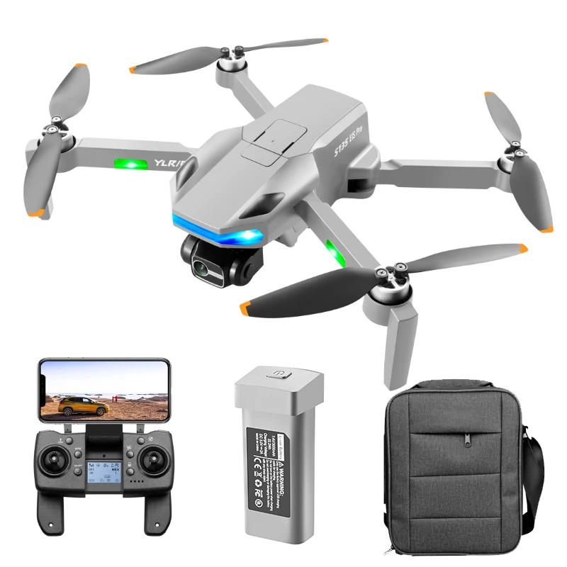 GPS Drone 8K HD Adjustment Dual Camera Wide Angle WIFI FPV RC Quadcopter Professional Foldable Drones S135