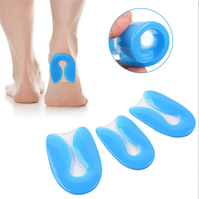 U Shape Heel Pads Cushion Inserts  Silicone Gel Heels Cup Spur Pain Relief Foot Care Insole