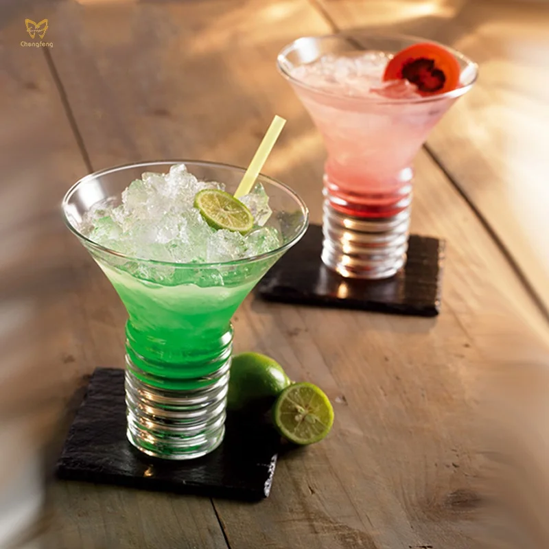Novel Design Clear Transparent 240ml 8oz Cocktail Glasses Gin Magarita Martini Glass Cup Heat Resistance Martini Wine Glass