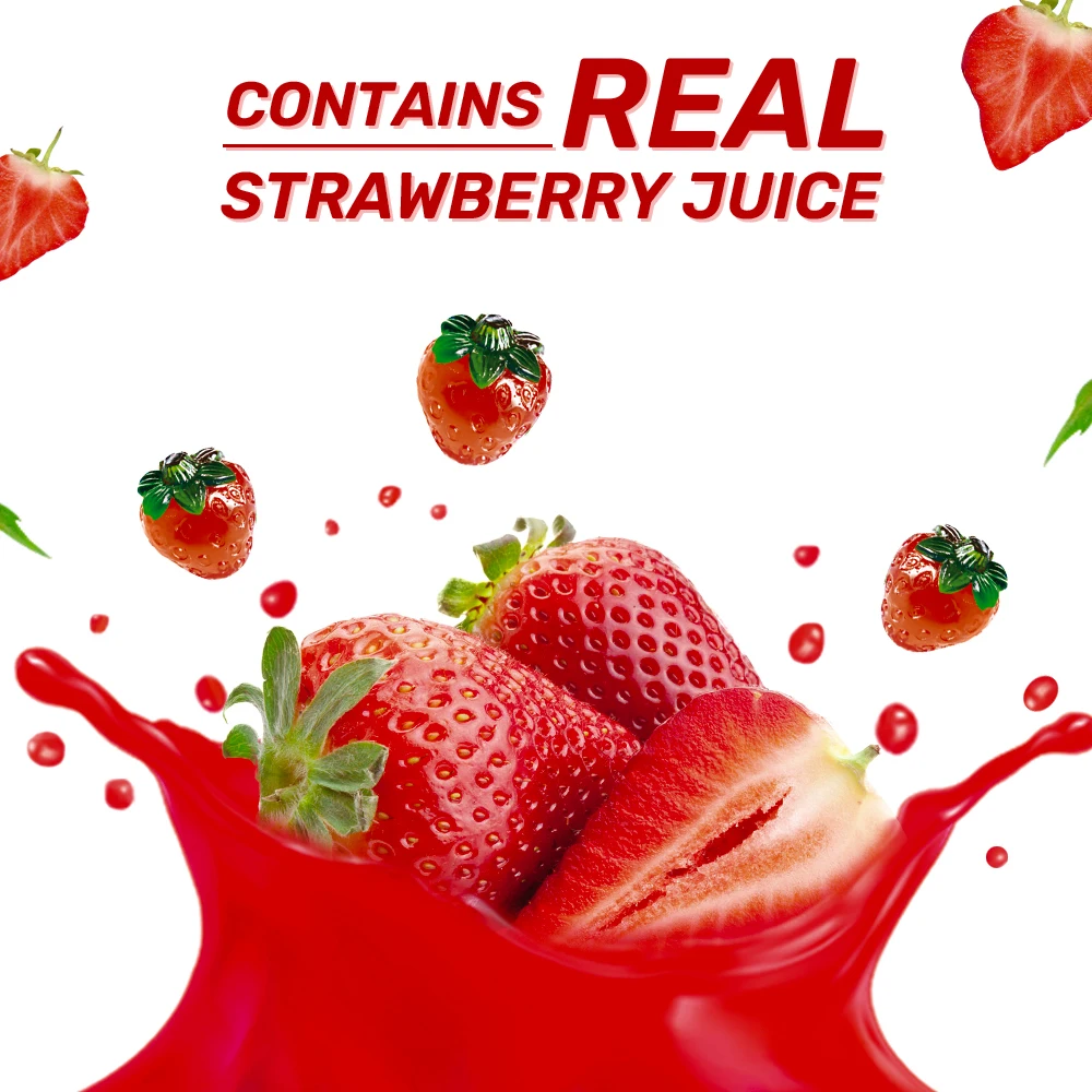 Amos 4D Strawberry Flavor Jam Filled Private Label Halal Fruit Jelly Gummy Candy