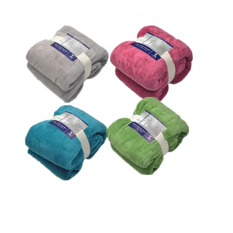 A81117 100% Polyester Microfiber Super King Size Knitted  Mink Blanket Flannel