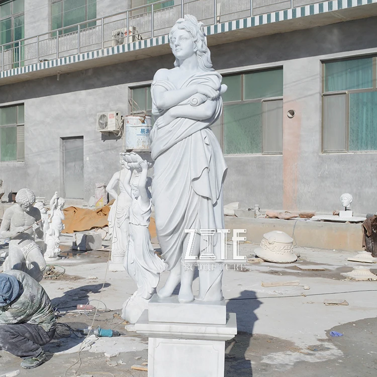 Outdoor decoration life-size Sexy marble woman statue