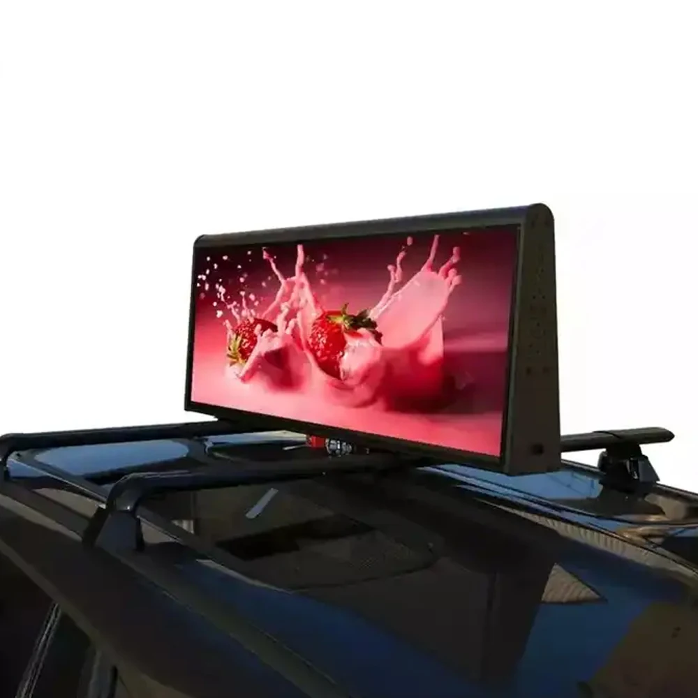 39 inch P2.5 p5 Android digital signage double side led car roof screen video player advertising lcd outdoor taxi top display