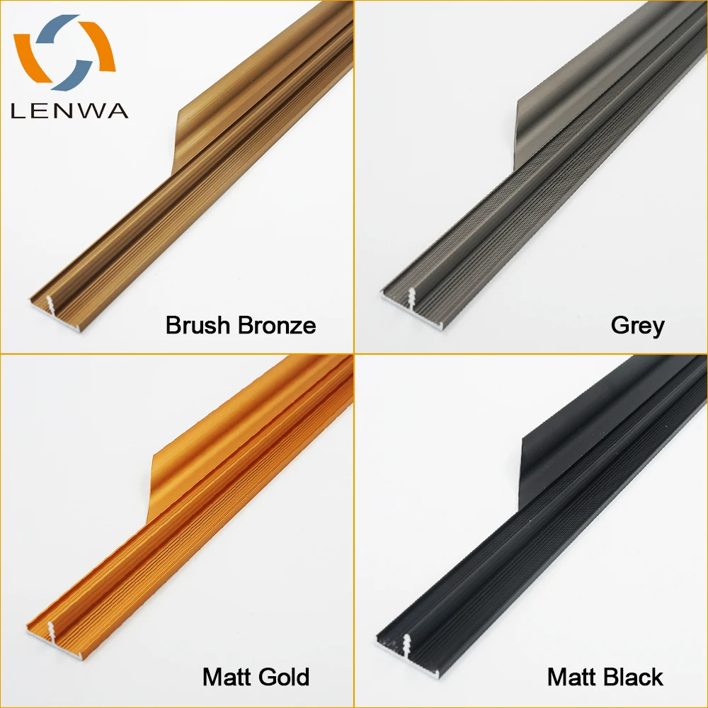 LENWA ALUMINIUM Ready in Stock Kitchen Cabinet Brass/Black Luxury Door Furniture Edge Handles
