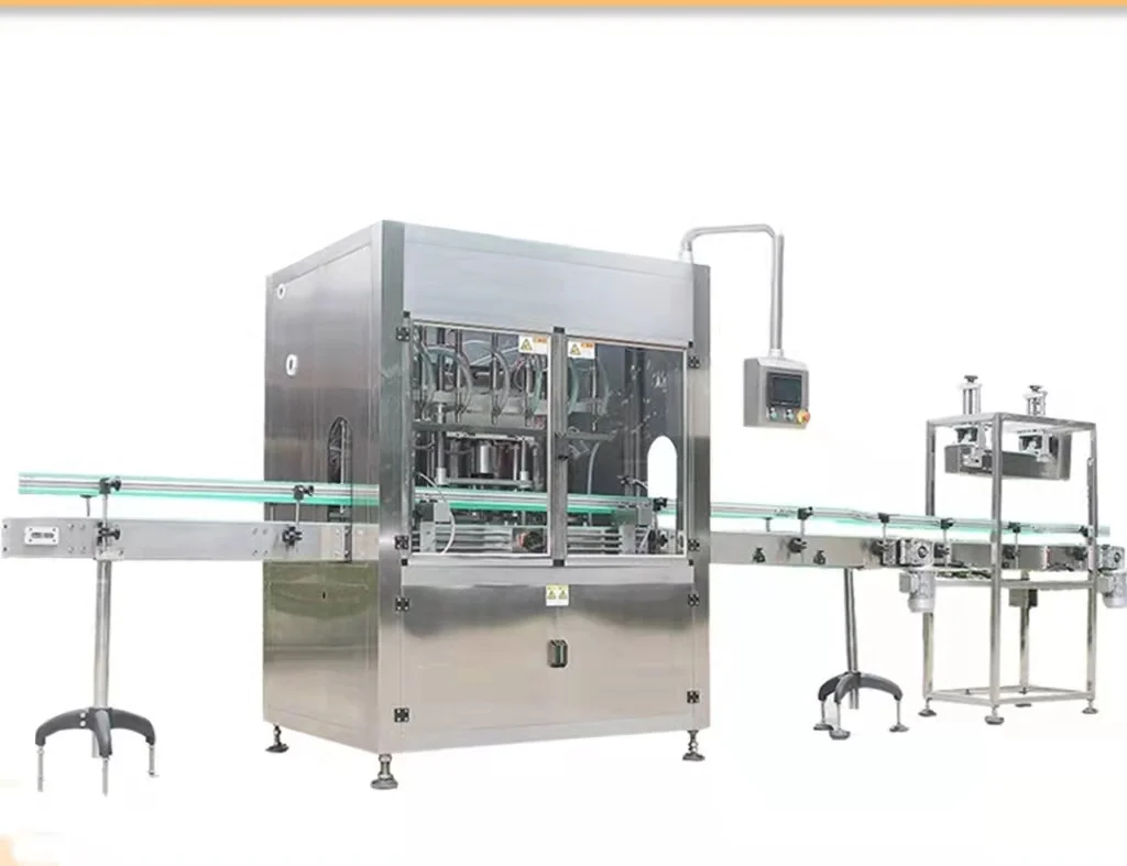 2023 Bottle Liquid Paste Cream Sauce Jam Automatic 4 Nozzle Filling Machine