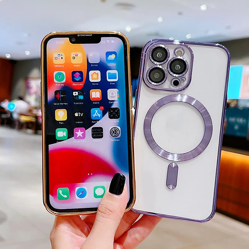 Transparent clear phone case TPU PC Magnetic phone case for for iPhone 14 14 Max 14 Pro Max