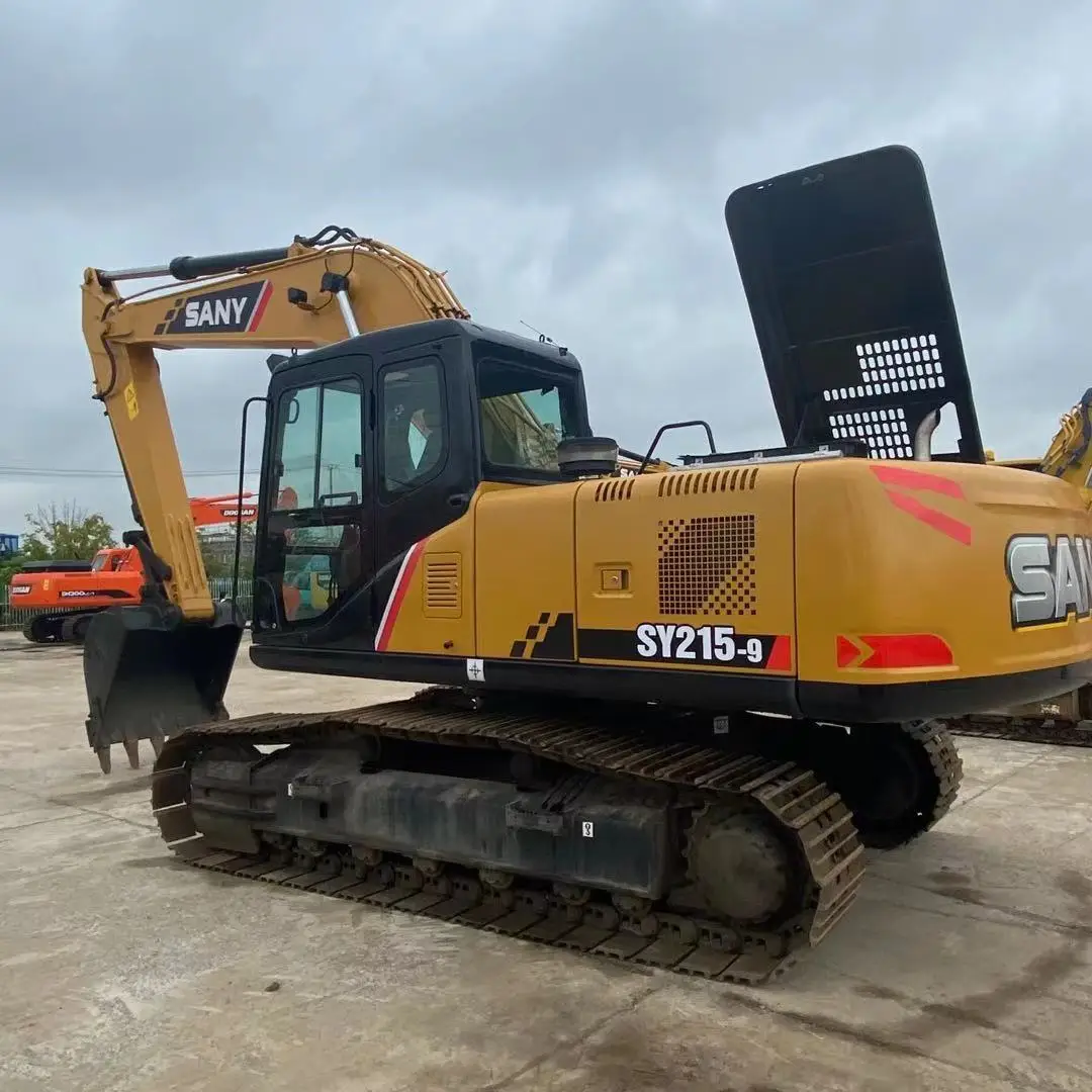 African hot sale sany sy 215-9 used digger Crawler excavatorow hours in good condition