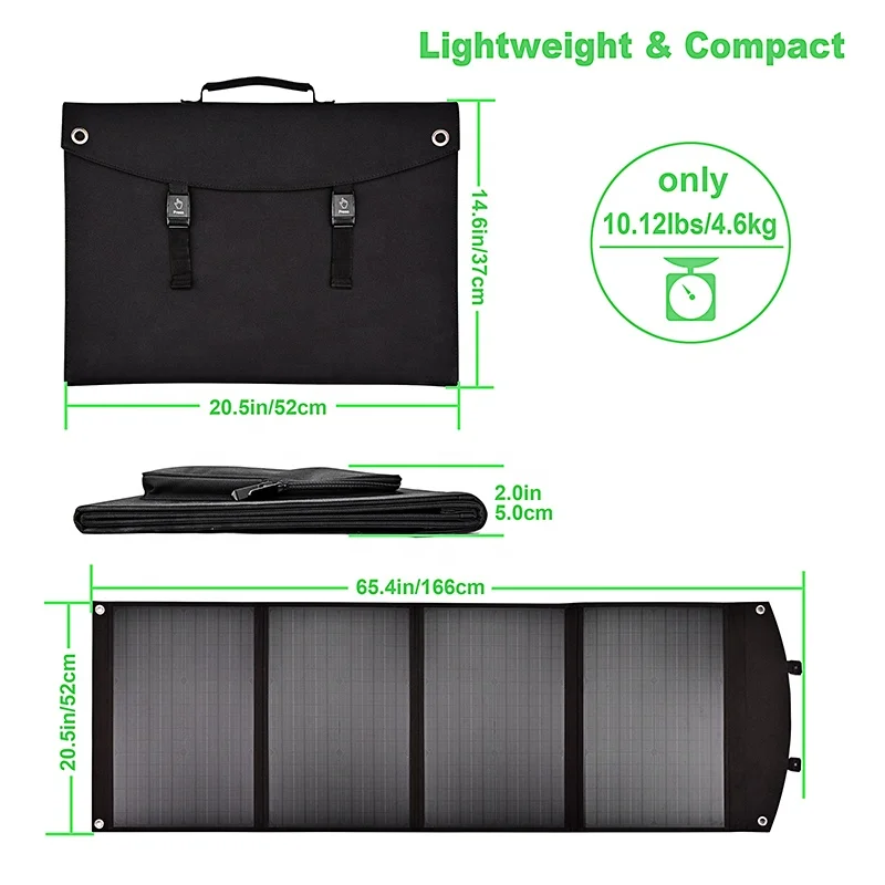 Waterproof Portable Mono Foldable Solar Panel 100W 18V folding solar panel