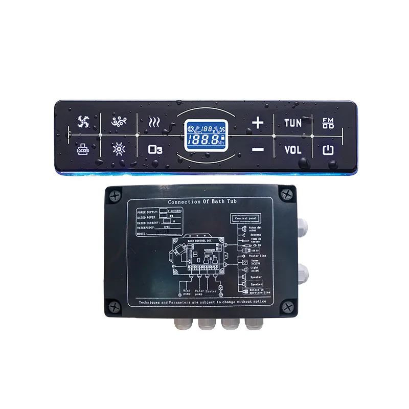 Foshan SOWO Factory H-12 Massage Bathtub Controller Box Control board Computer Spa Control Panel System for Bathtub Used With CE