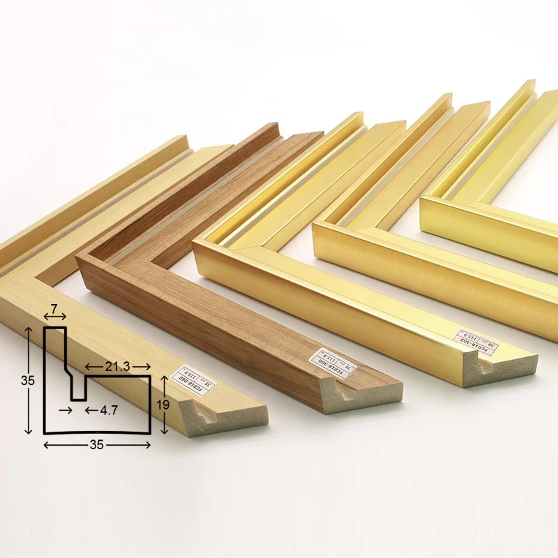 Simple black and white polystyrene PS photo frame moulding