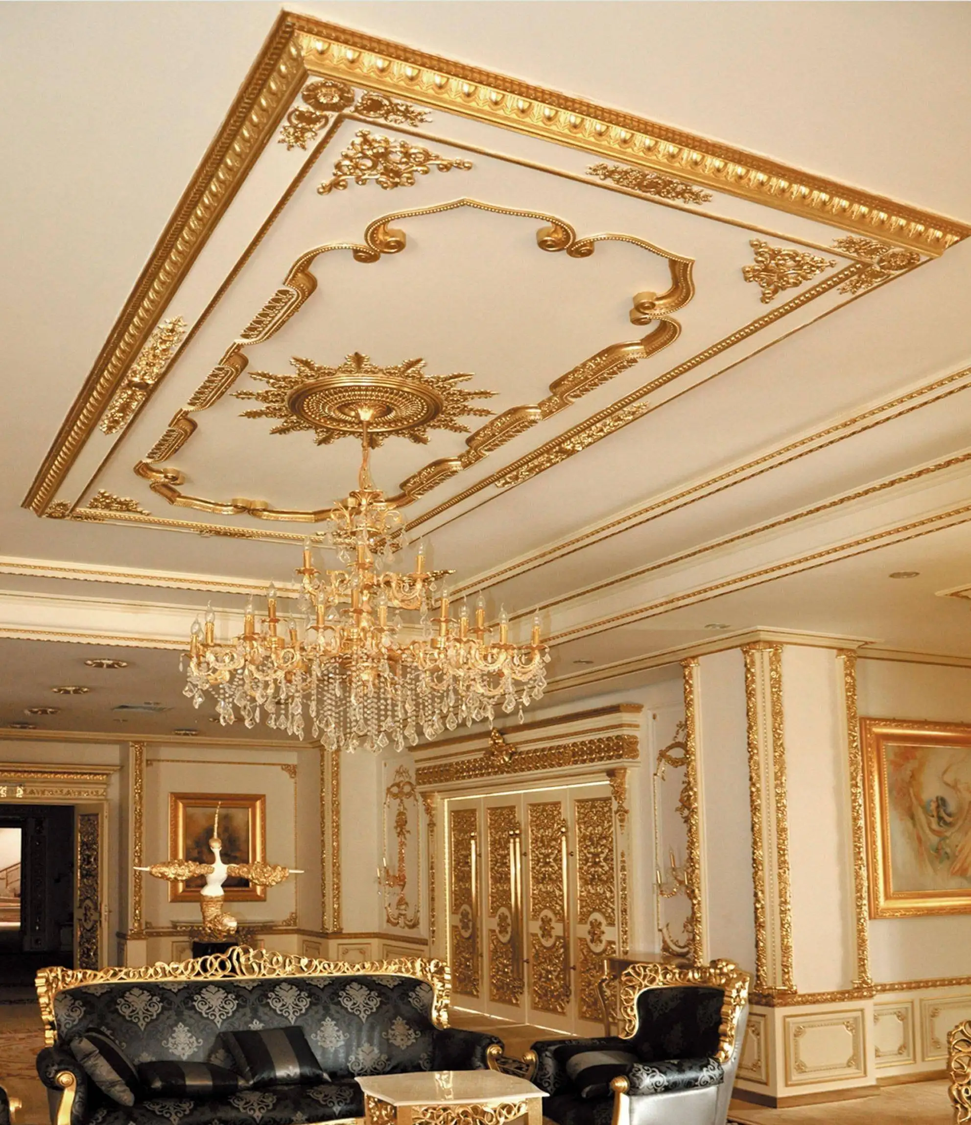 European Style PS Artistic Ceiling Decorations for House Ceiling Design,Classic Artistic Ceiling