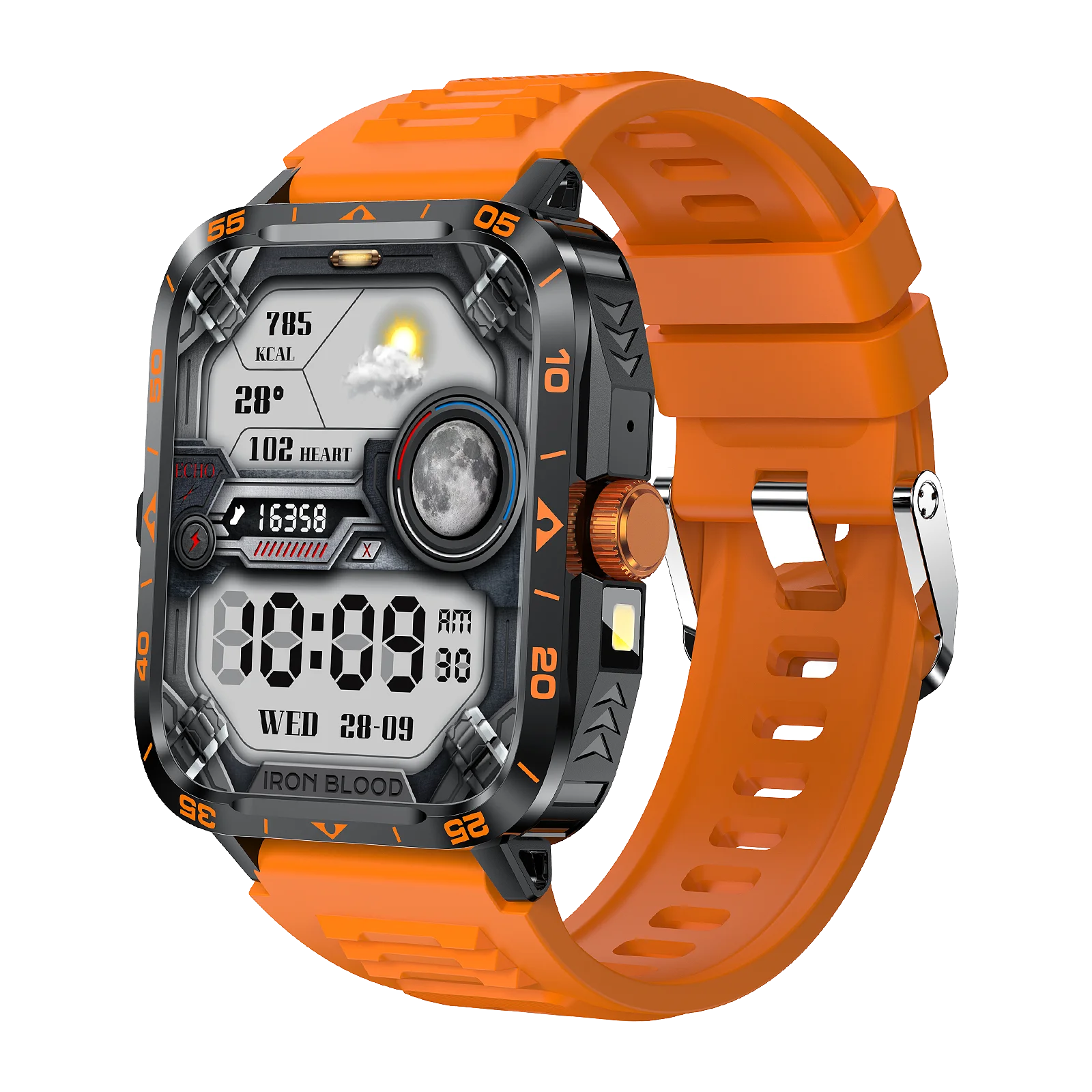 Made In China Zw59 Fitness Smart Watch With Flashlight Heart Rate Bt Call Intelligence Watch Smart Digital Watches